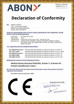 danh mục chứng chỉ cty in quang trung